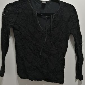 Lace Guess Black Nylon Top